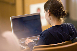 Student on laptop